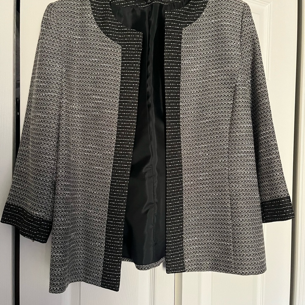 Preston & York Black and Gray Women's Blazer